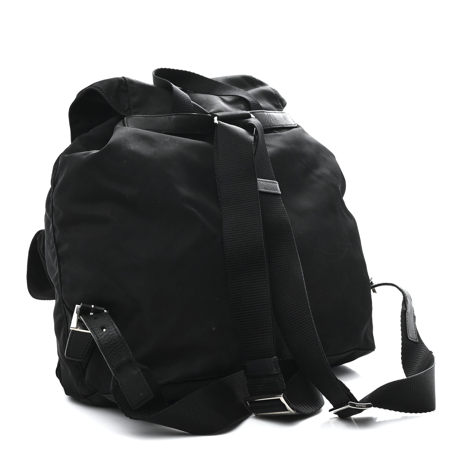 Tessuto Nylon Saffiano Medium Backpack Black