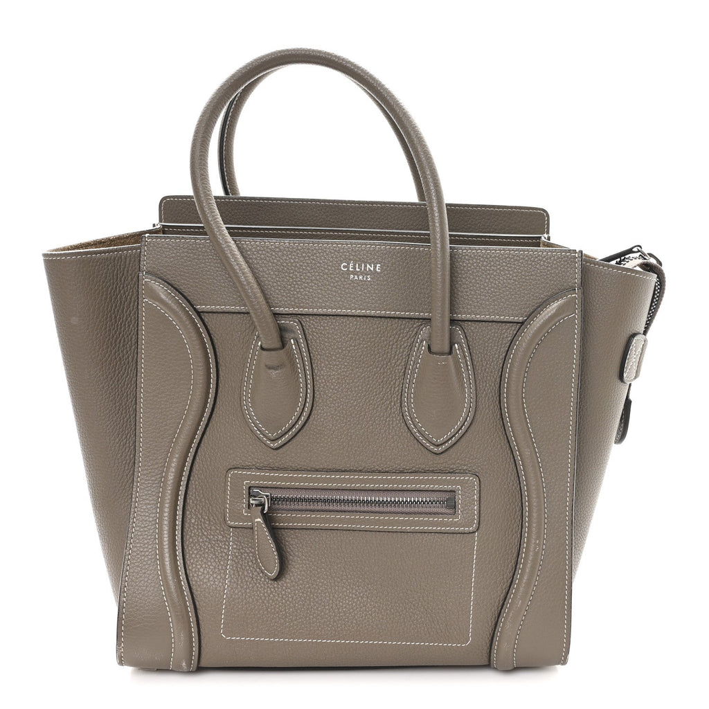 Drummed Calfskin Micro Luggage Souris