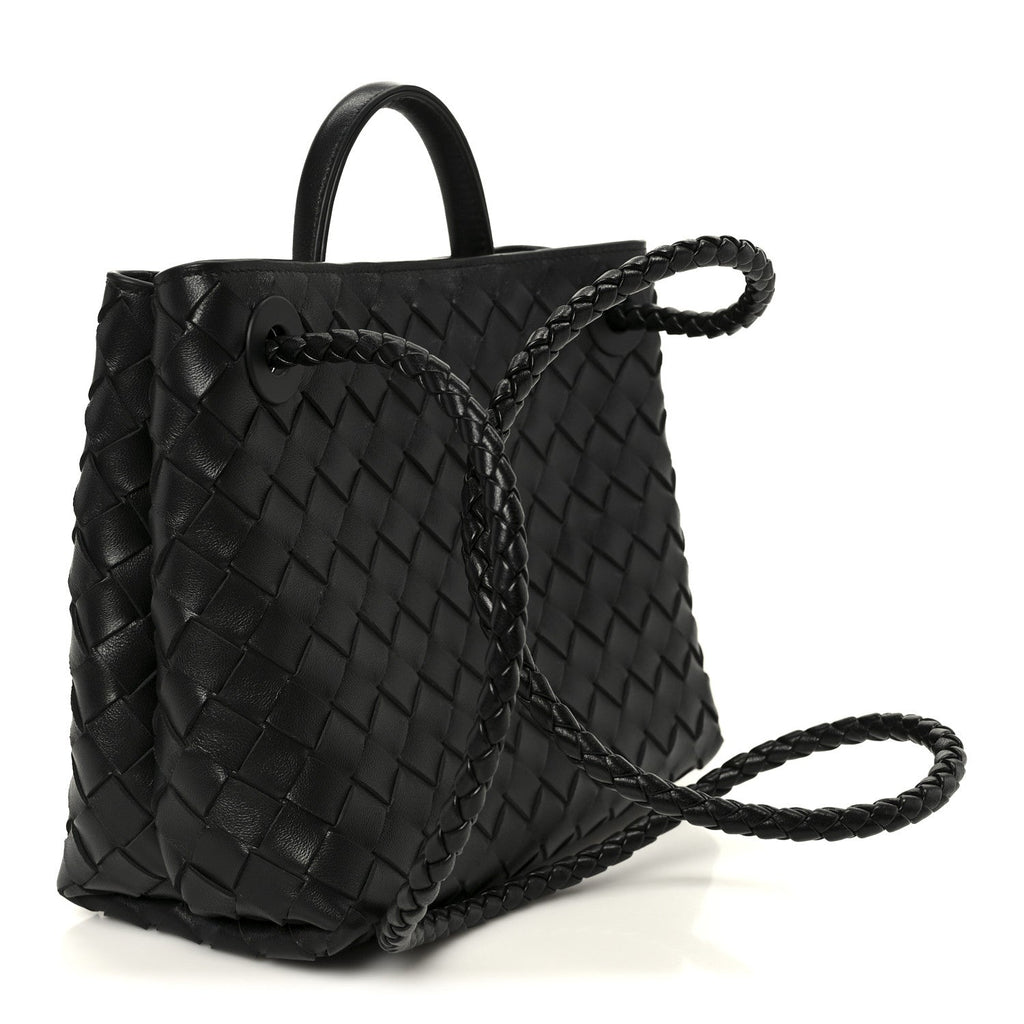 Nappa Intrecciato Small Andiamo Shoulder Bag Black