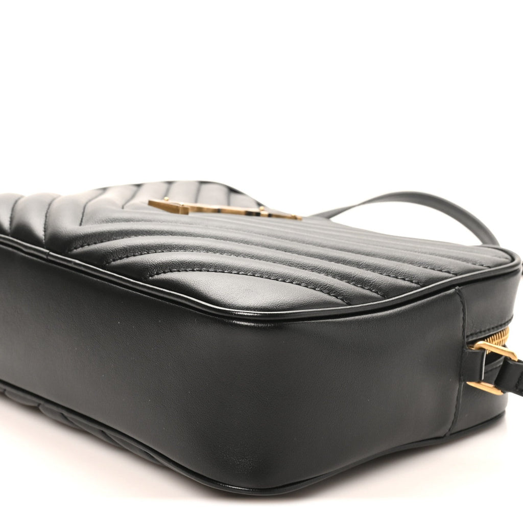 Calfskin Matelasse Monogram Lou Camera Bag Black