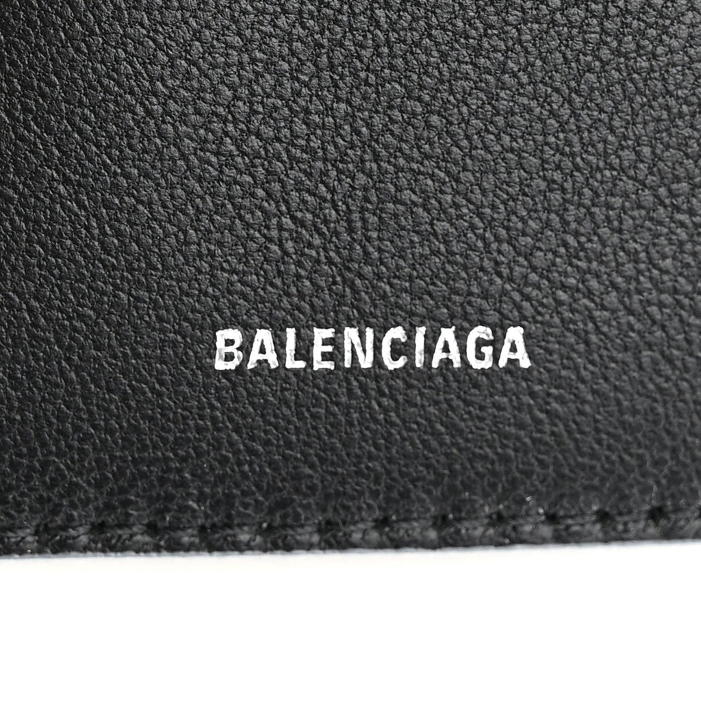 Smooth Calfskin Logo Envelope Compact Wallet White