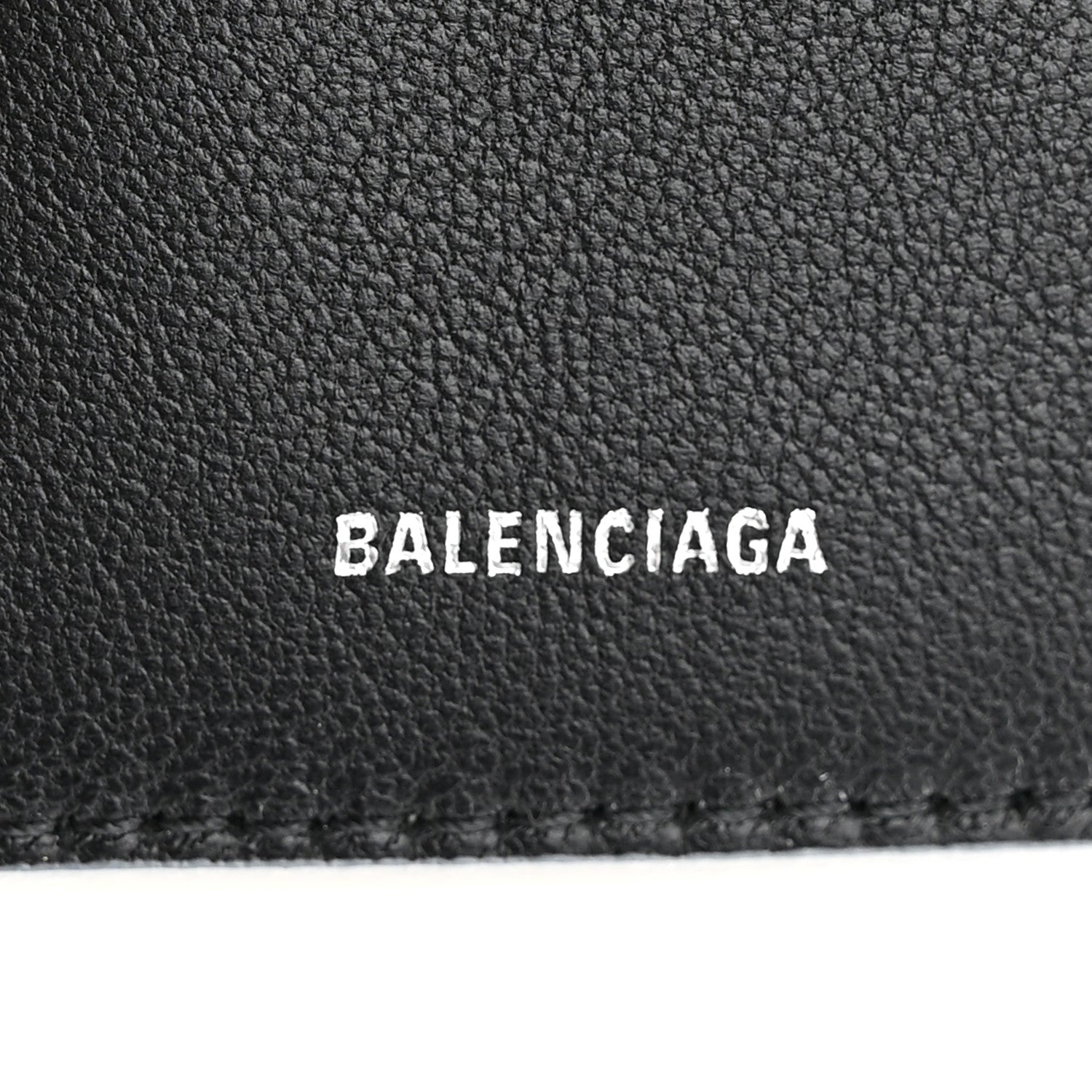 Smooth Calfskin Logo Envelope Compact Wallet White