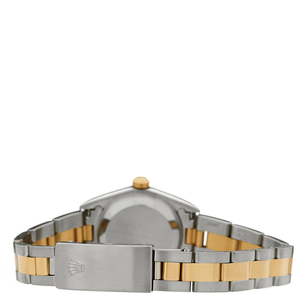 Stainless Steel 18K Yellow Gold 24mm Oyster Perpetual Watch White Roman 76183