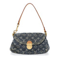 Monogram Denim Mini Pleaty Blue