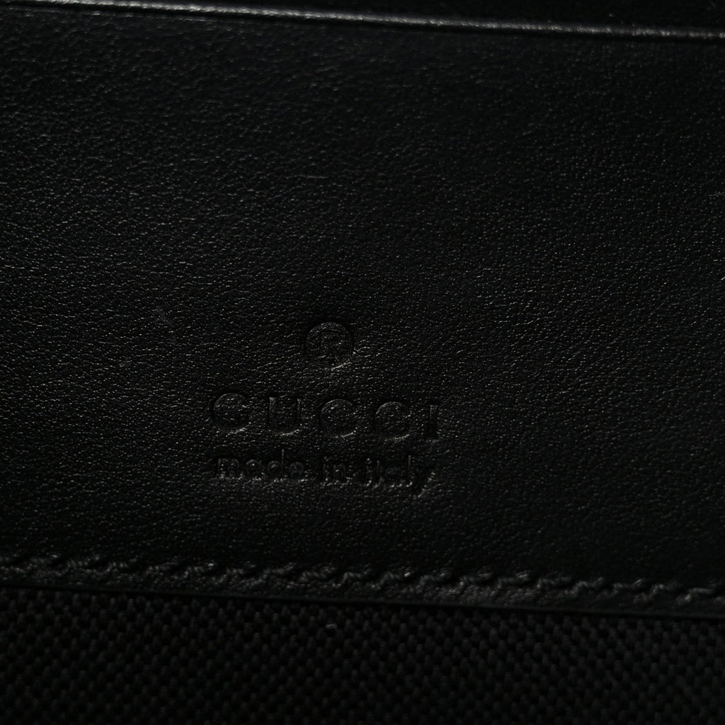 GG Supreme Monogram Calfskin Web Medium Messenger Bag Black Grey