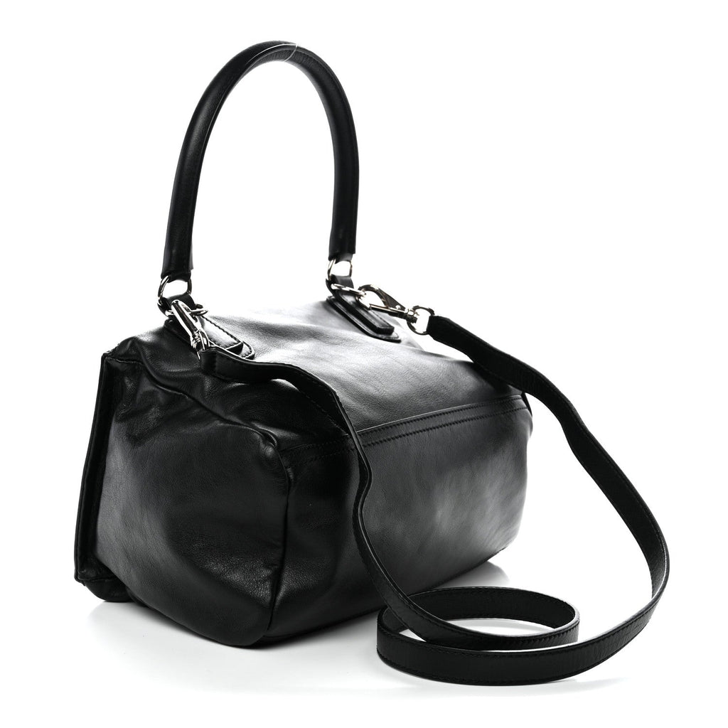 Sugar Goatskin Velvet Logo Small Pandora Black