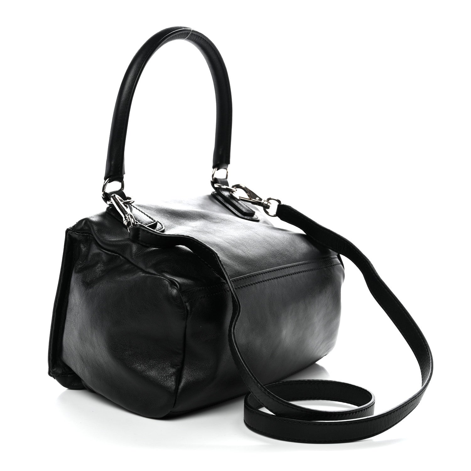 Sugar Goatskin Velvet Logo Small Pandora Black