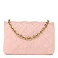 Lambskin Embossed Monogram Pochette Coussin Rose