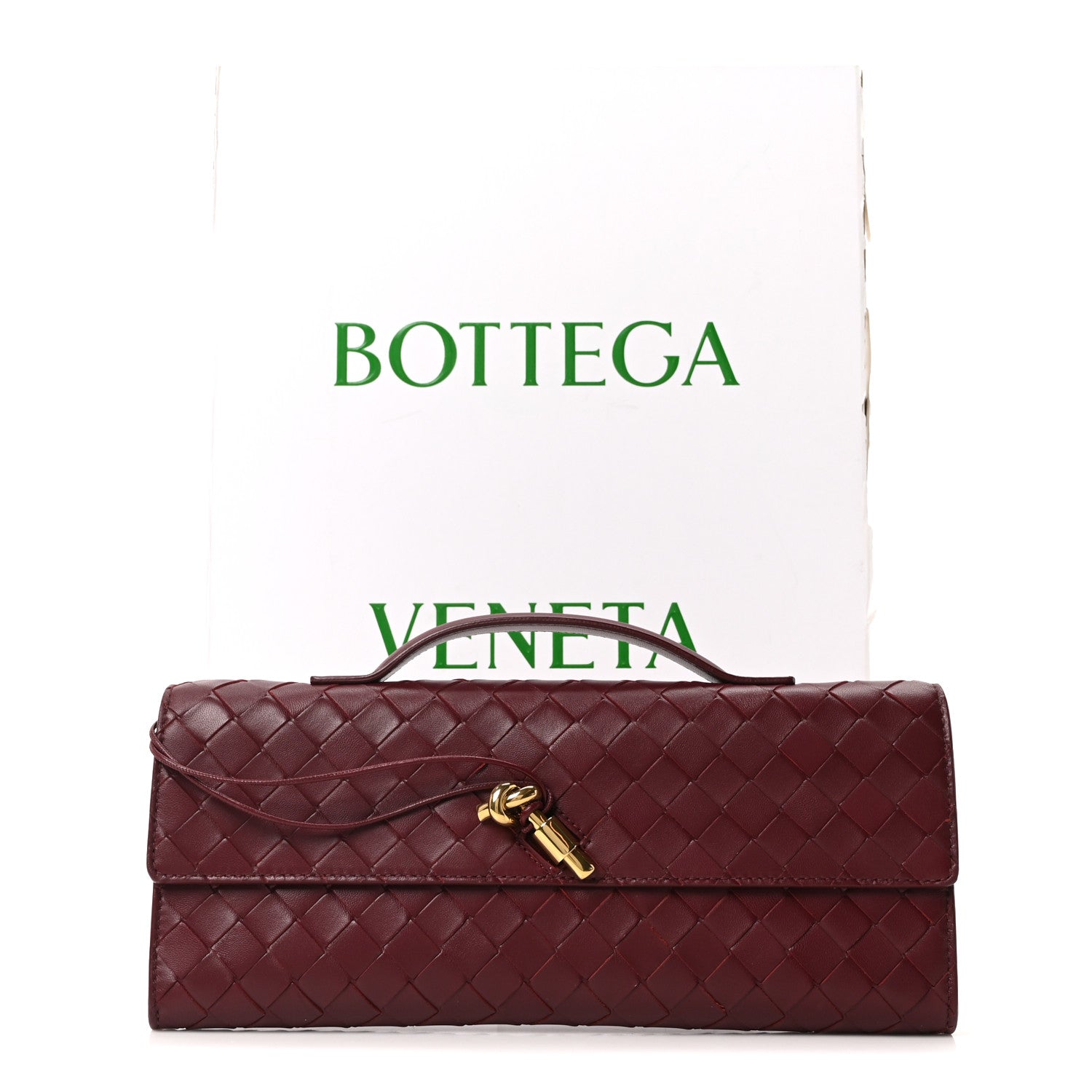 Nappa Intrecciato Long Andiamo Top Handle Clutch Barolo