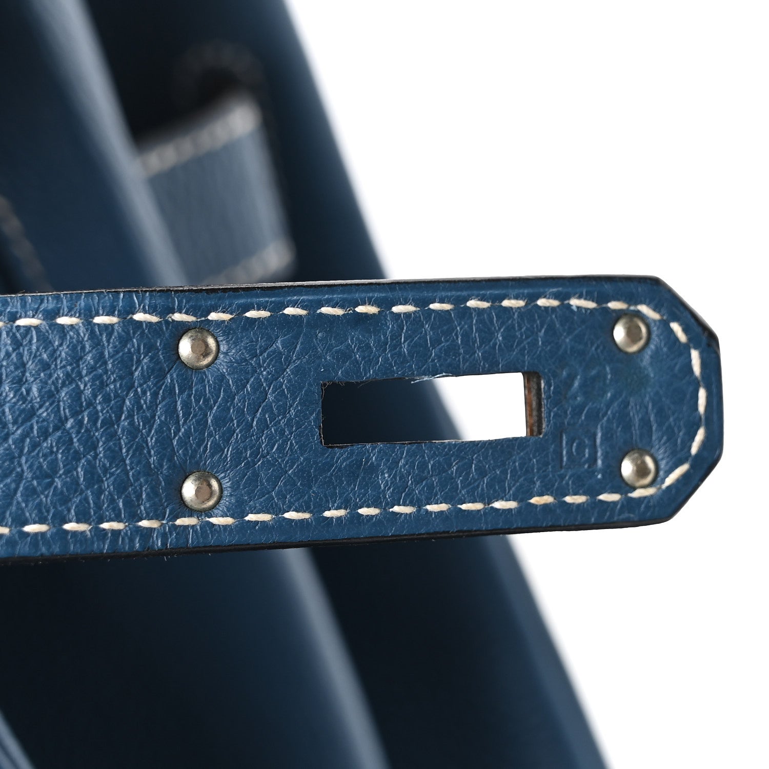 Taurillon Clemence Voyage Kelly 50  Bleu Agate