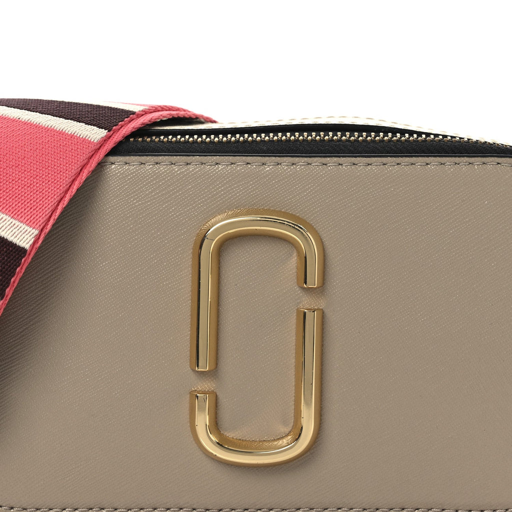 Saffiano Small Snapshot Camera Bag Coral Multi