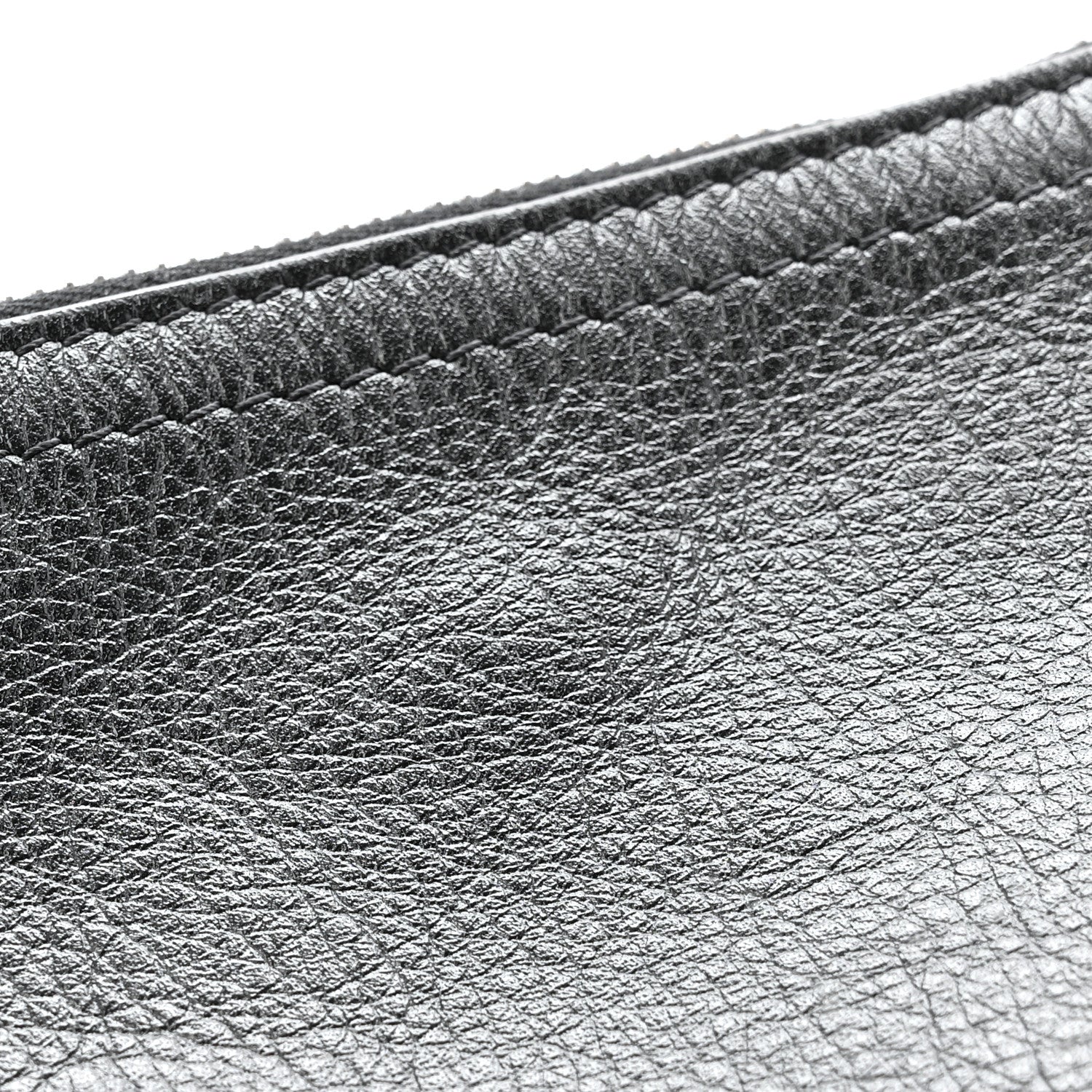 Crinkled Calfskin Small Voyou Bag Black