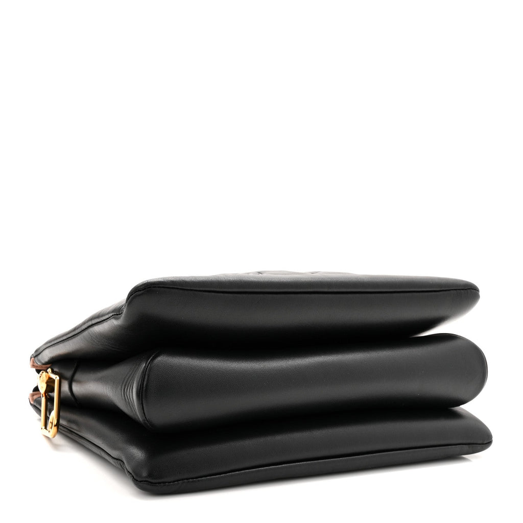 Lambskin Embossed Monogram Coussin PM Black