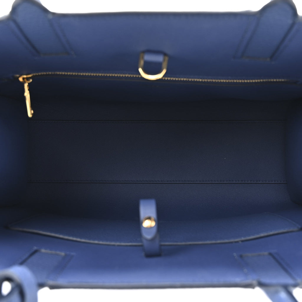 Grained Calfskin Small Frances Tote Navy