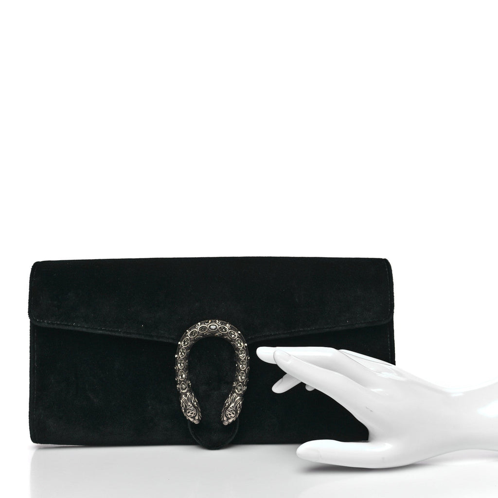 Velvet Dionysus Clutch Black
