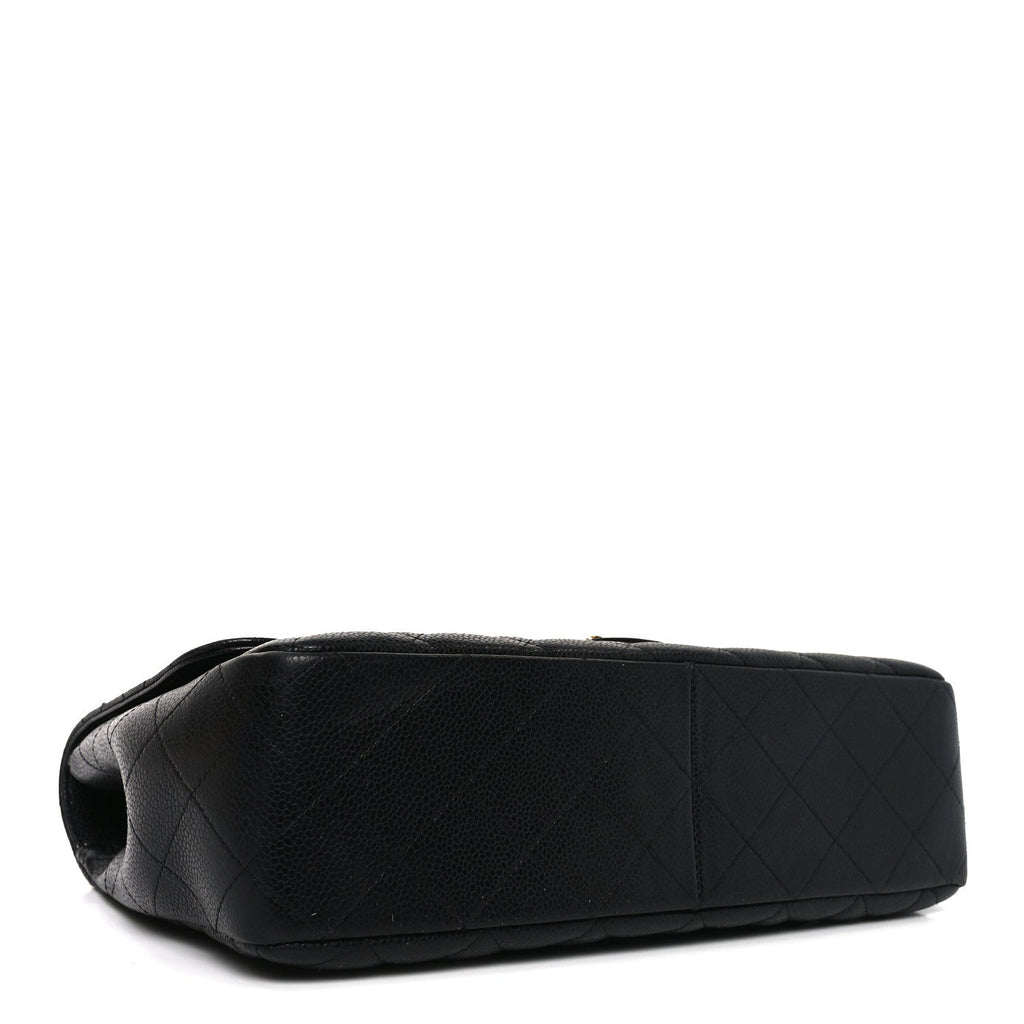 Caviar Quilted Jumbo Single Flap Black