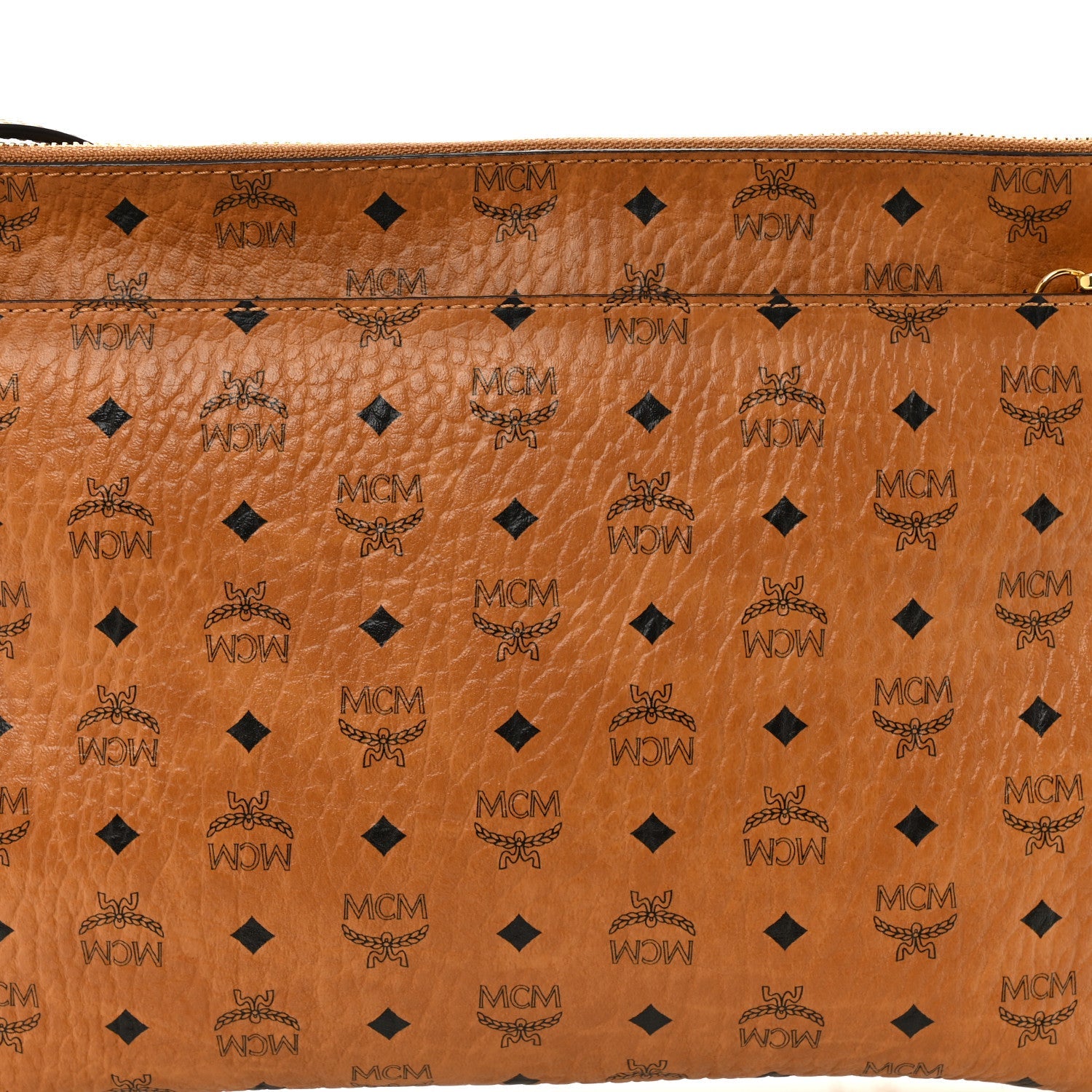 Visetos Medium Crossbody Pouch Cognac