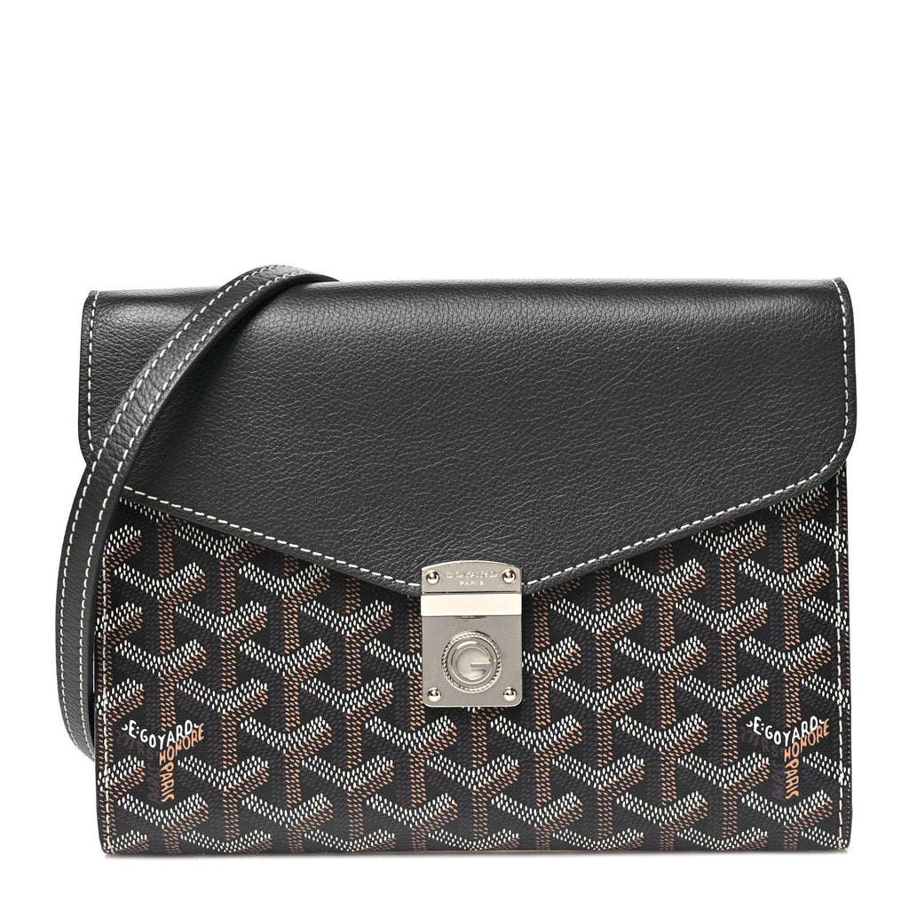Goyardine Calfskin Chypre Wallet Pouch Navy