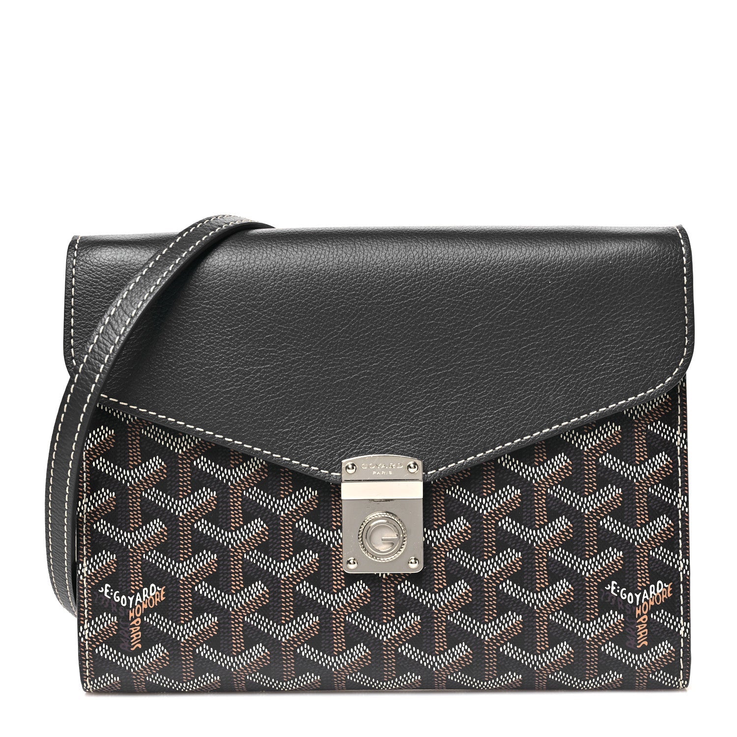 Goyardine Calfskin Chypre Wallet Pouch Navy