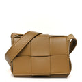 Lambskin Maxi Intrecciato Extra Mini Cassette Crossbody Bag Ochre