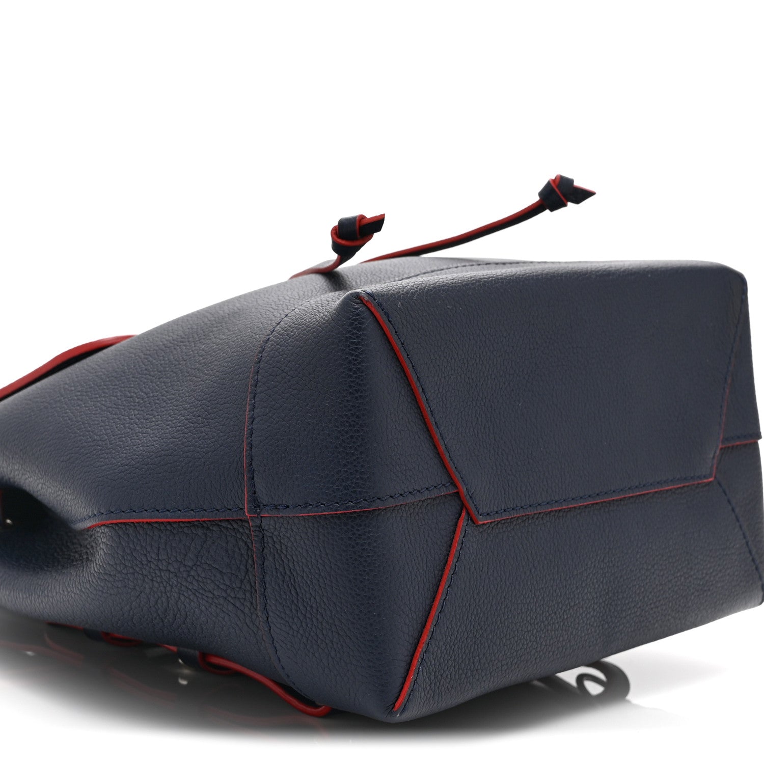 Soft Calfskin Lockme Backpack Marine Rouge