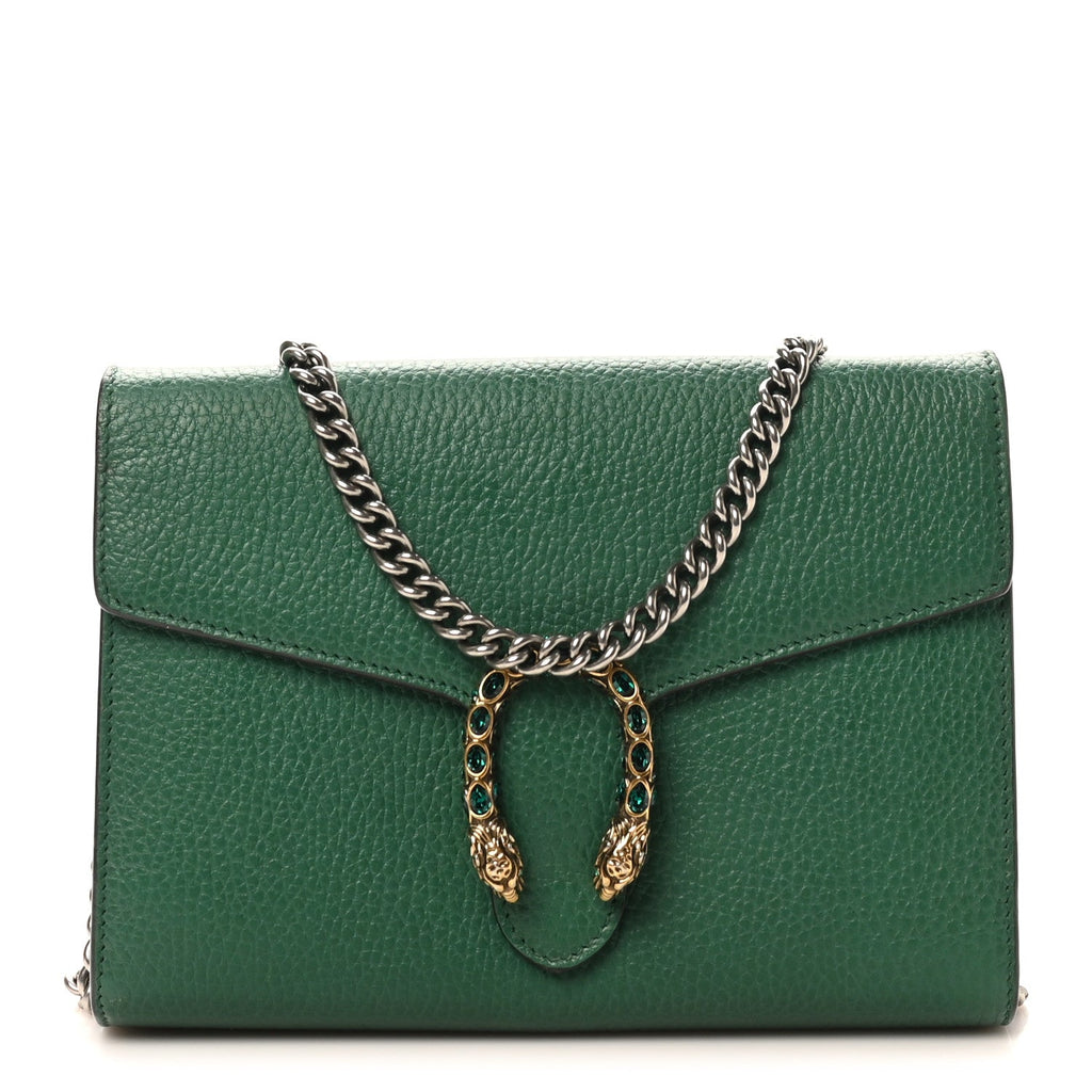 Calfskin Mini Dionysus Chain Wallet Emerald