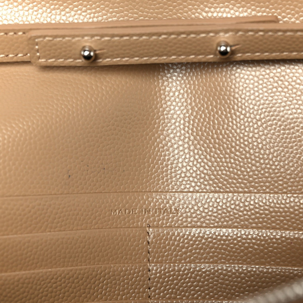 Grain De Poudre Matelasse Chevron Monogram Chain Wallet Taupe