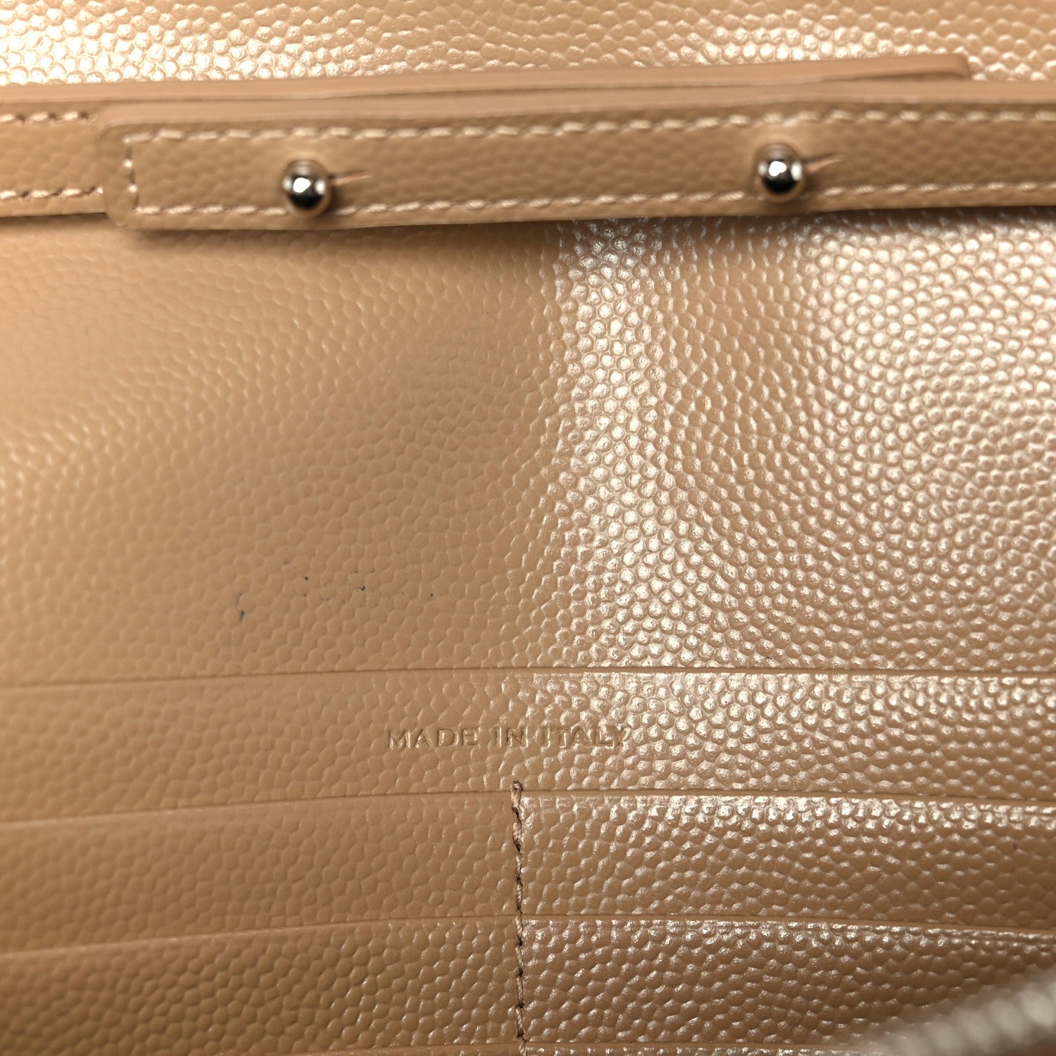 Grain De Poudre Matelasse Chevron Monogram Chain Wallet Taupe