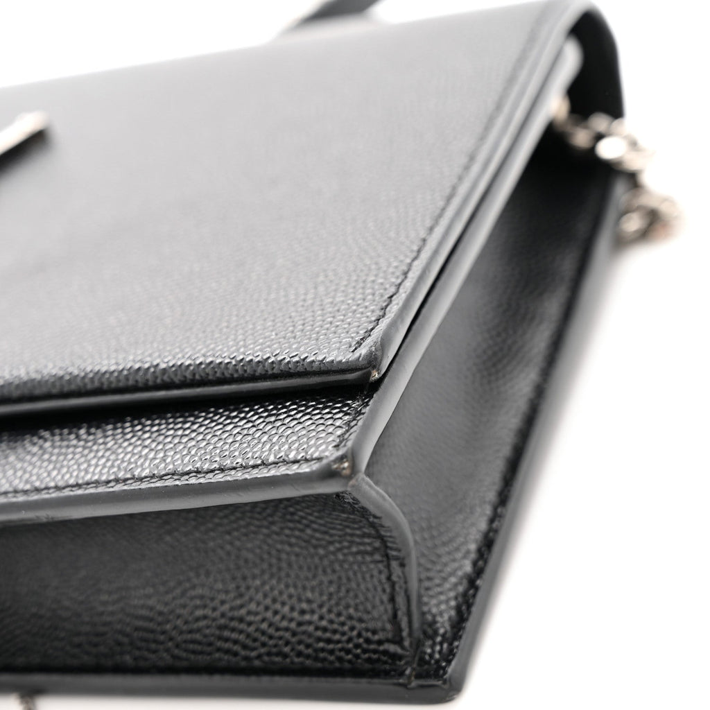 Grain De Poudre Classic Monogram Kate Tassel Chain Wallet Black