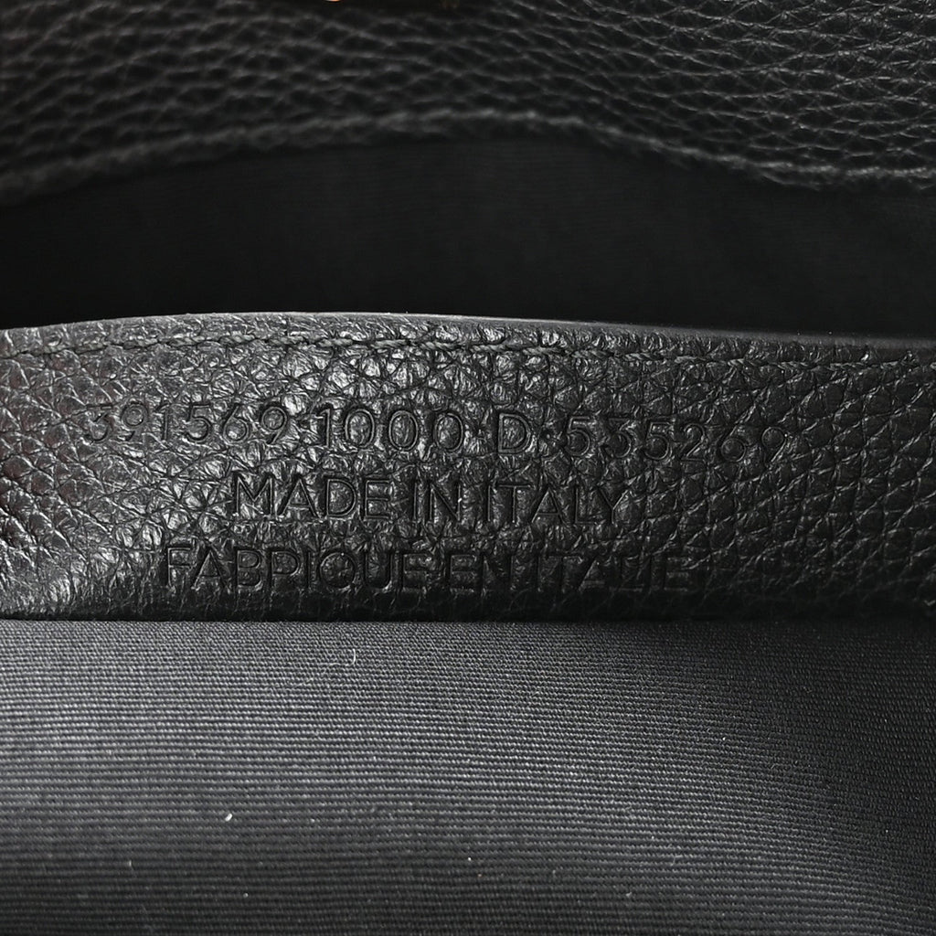 Calfskin Le Dix Soft Cabas M Shoulder Bag Black