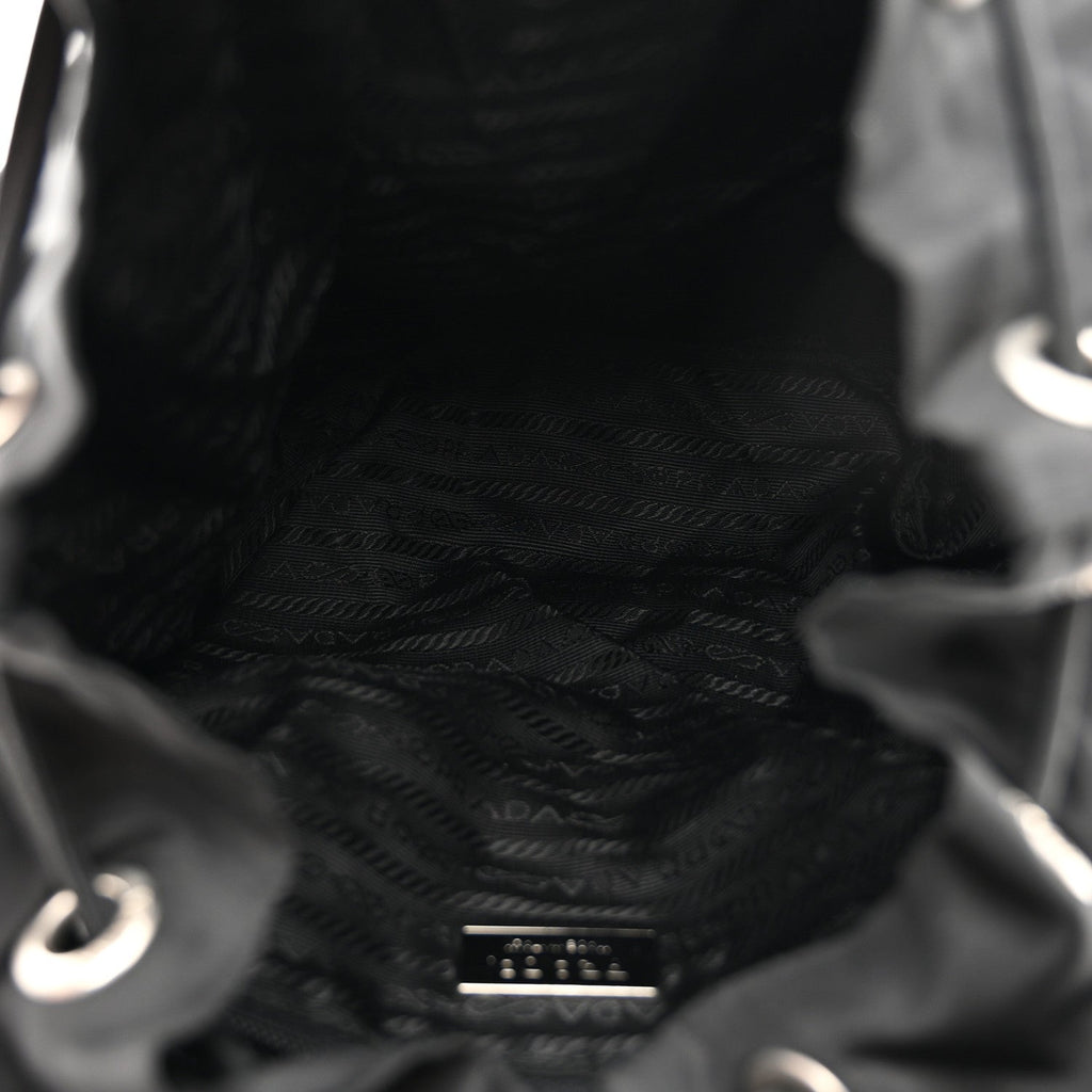 Tessuto Nylon Vela Cinch Backpack Black