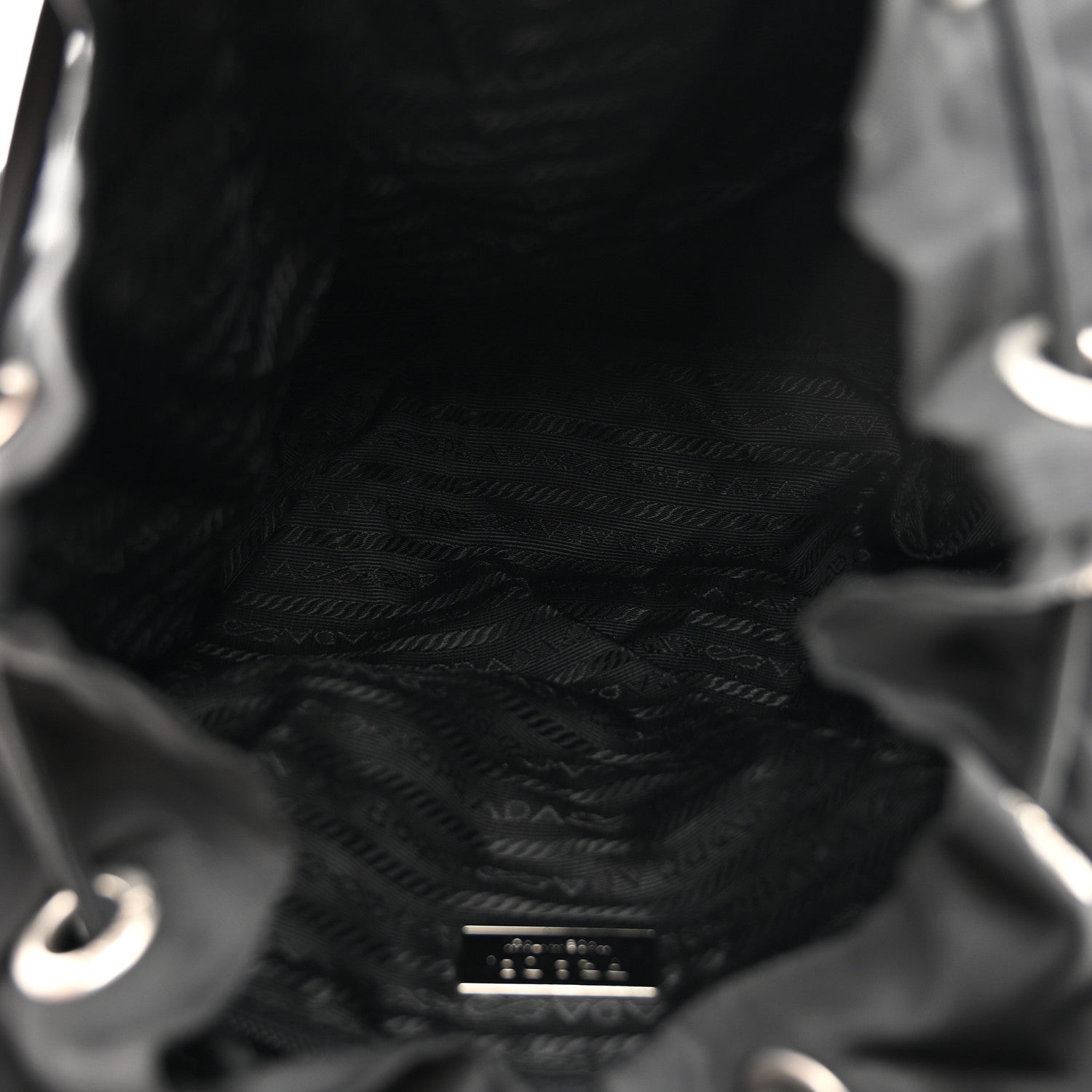 Tessuto Nylon Vela Cinch Backpack Black