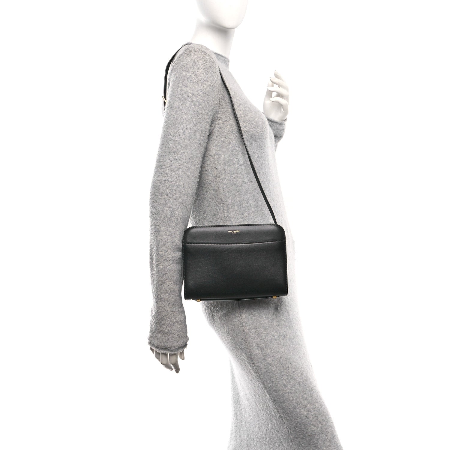 Calfskin Reverse Satchel Black