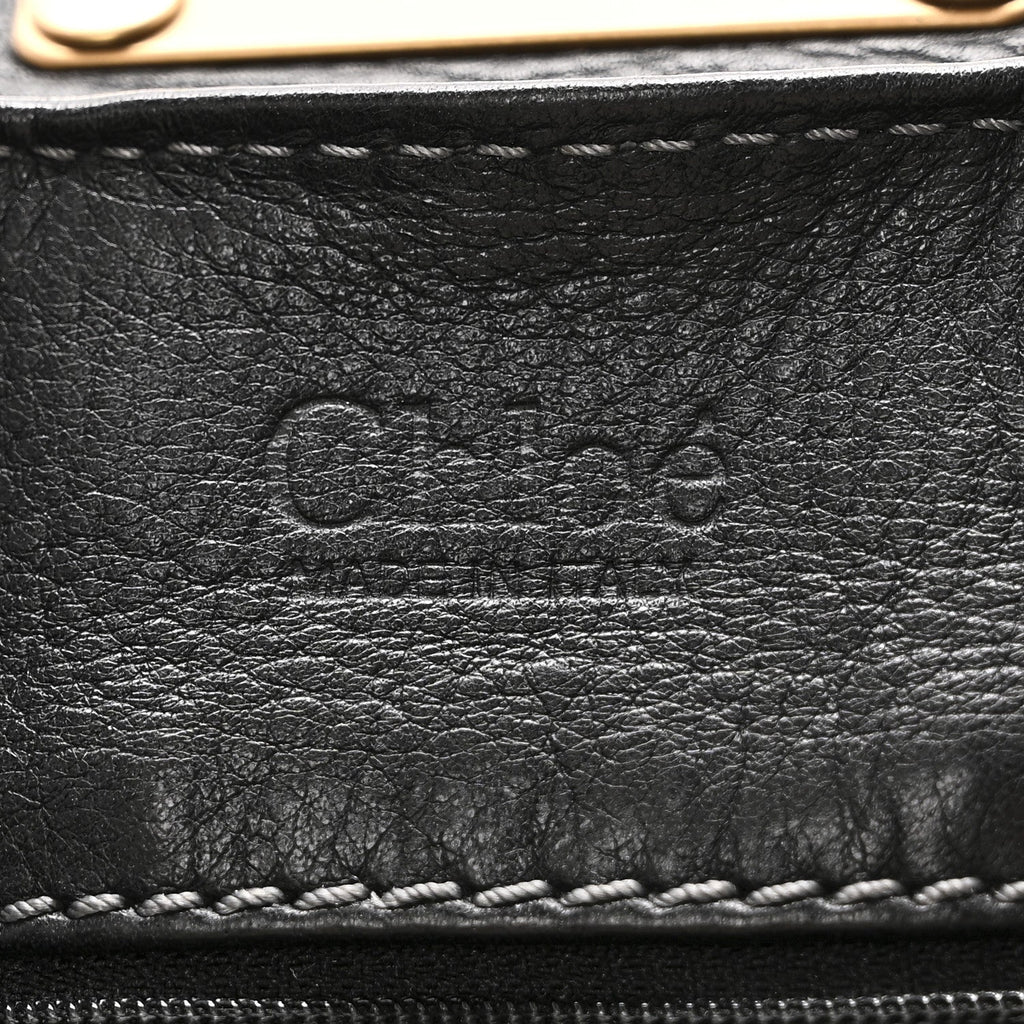 Calfskin Medium Paddington Satchel Black