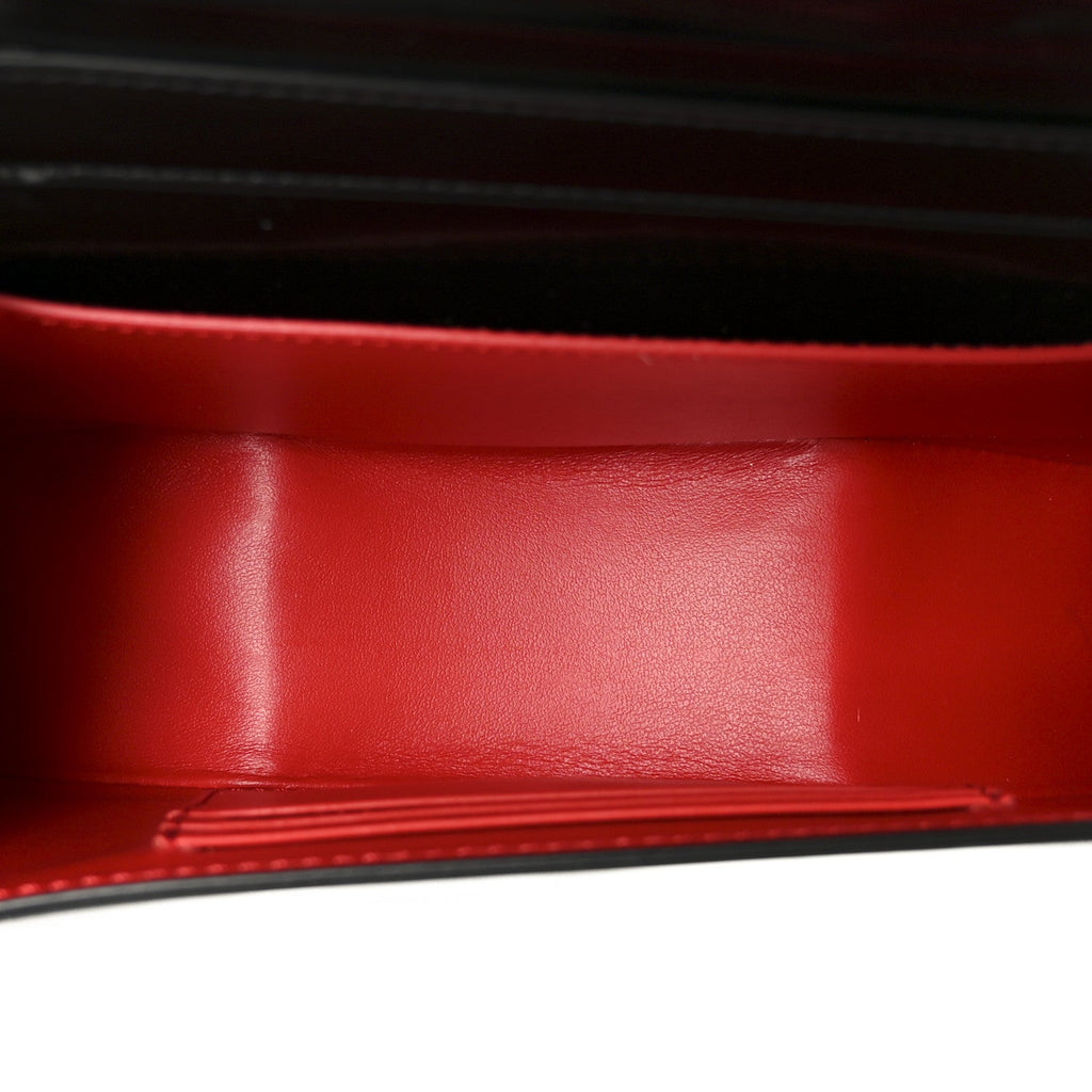 Abrasivato Calfskin Loubi54 Clutch Black Gun Metal