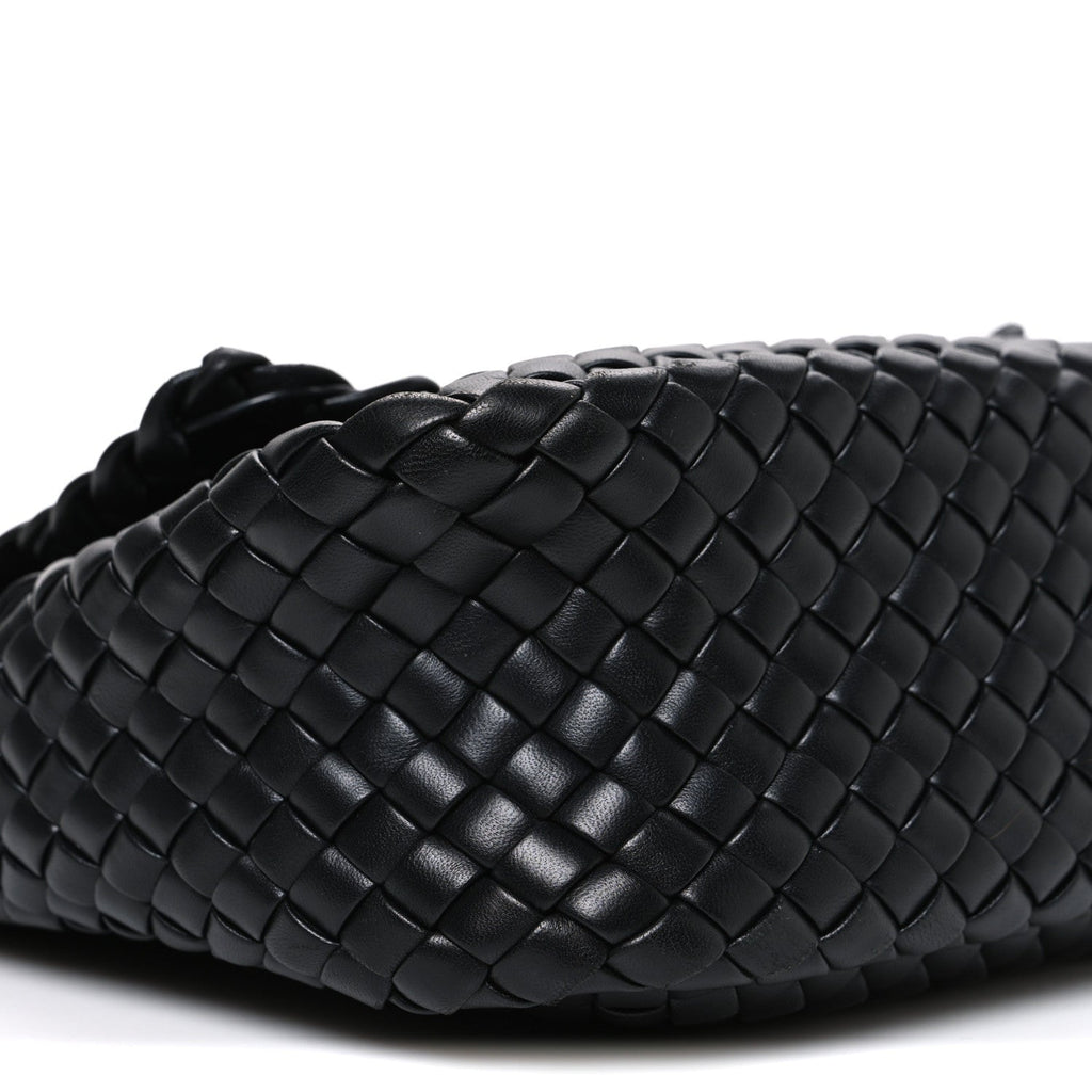 Nappa Intrecciato Small Cobble Shoulder Bag Black