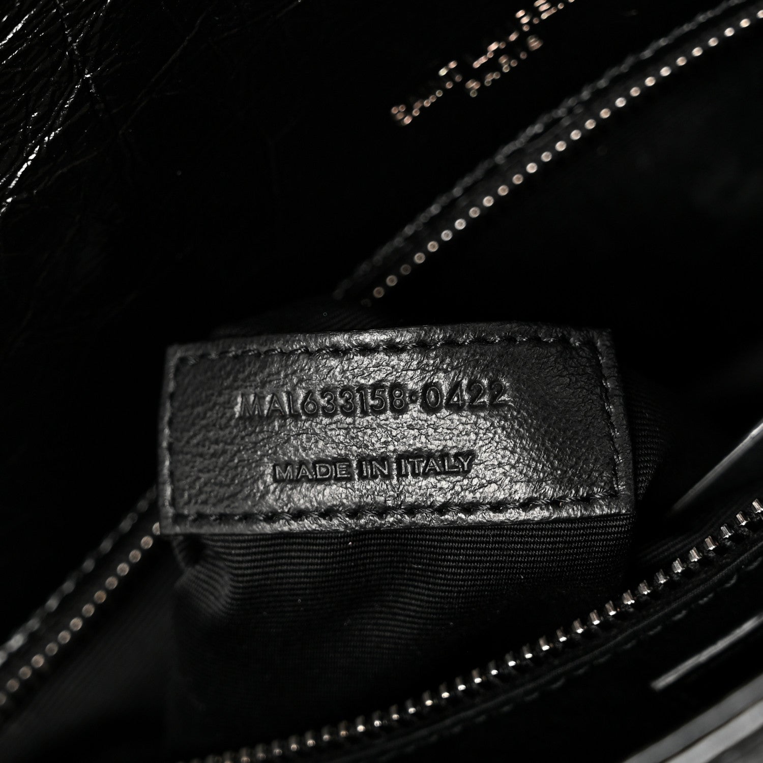 Crinkled Calfskin Matelasse Monogram Medium Niki Chain Satchel Black