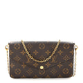 Monogram Pochette Felicie Chain Wallet Fuchsia