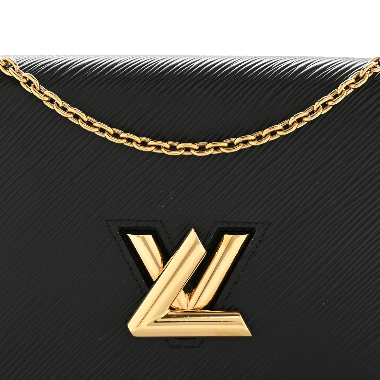 Epi Twist Belt Chain Wallet Black