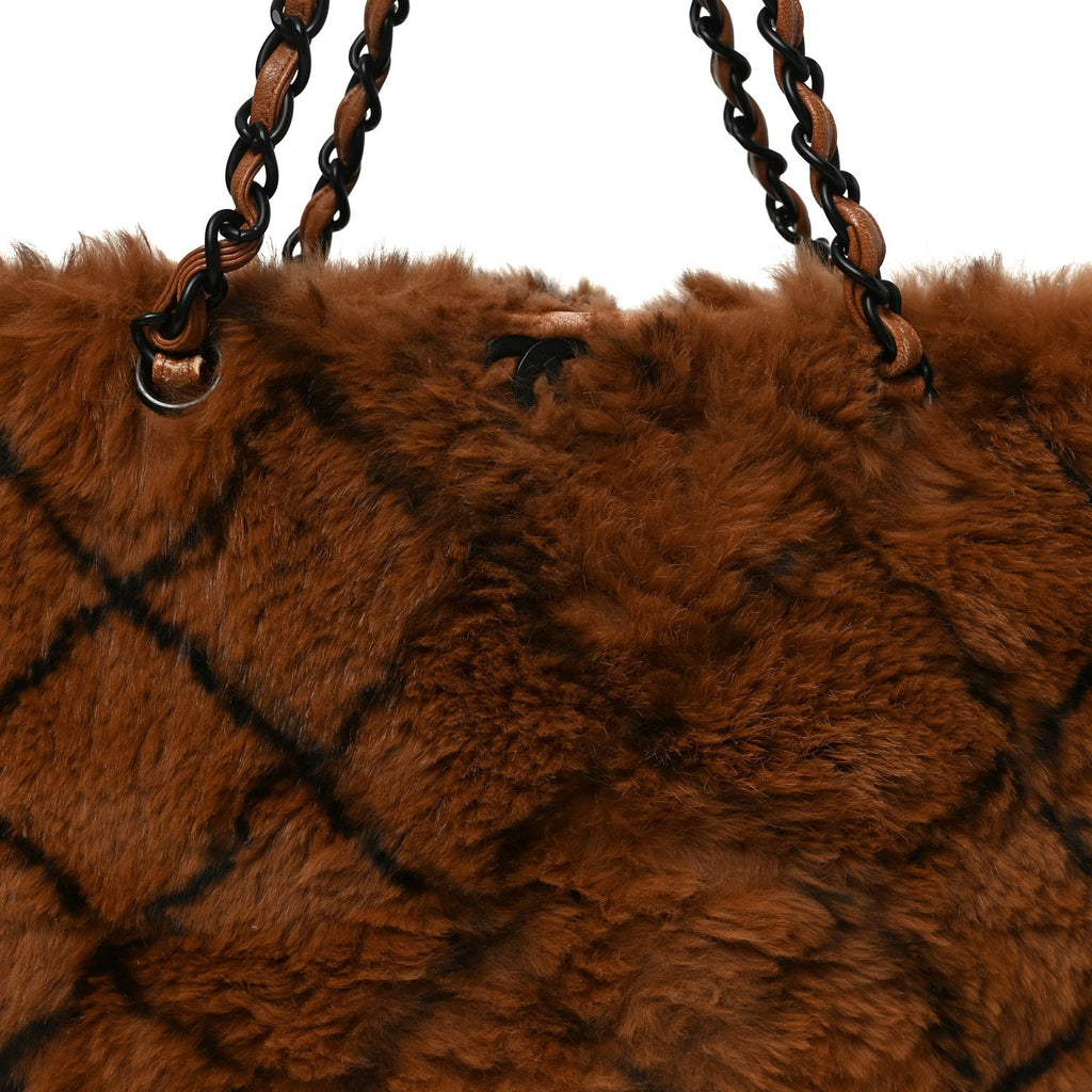 Lapin Fur Quilt Pattern Tote Brown