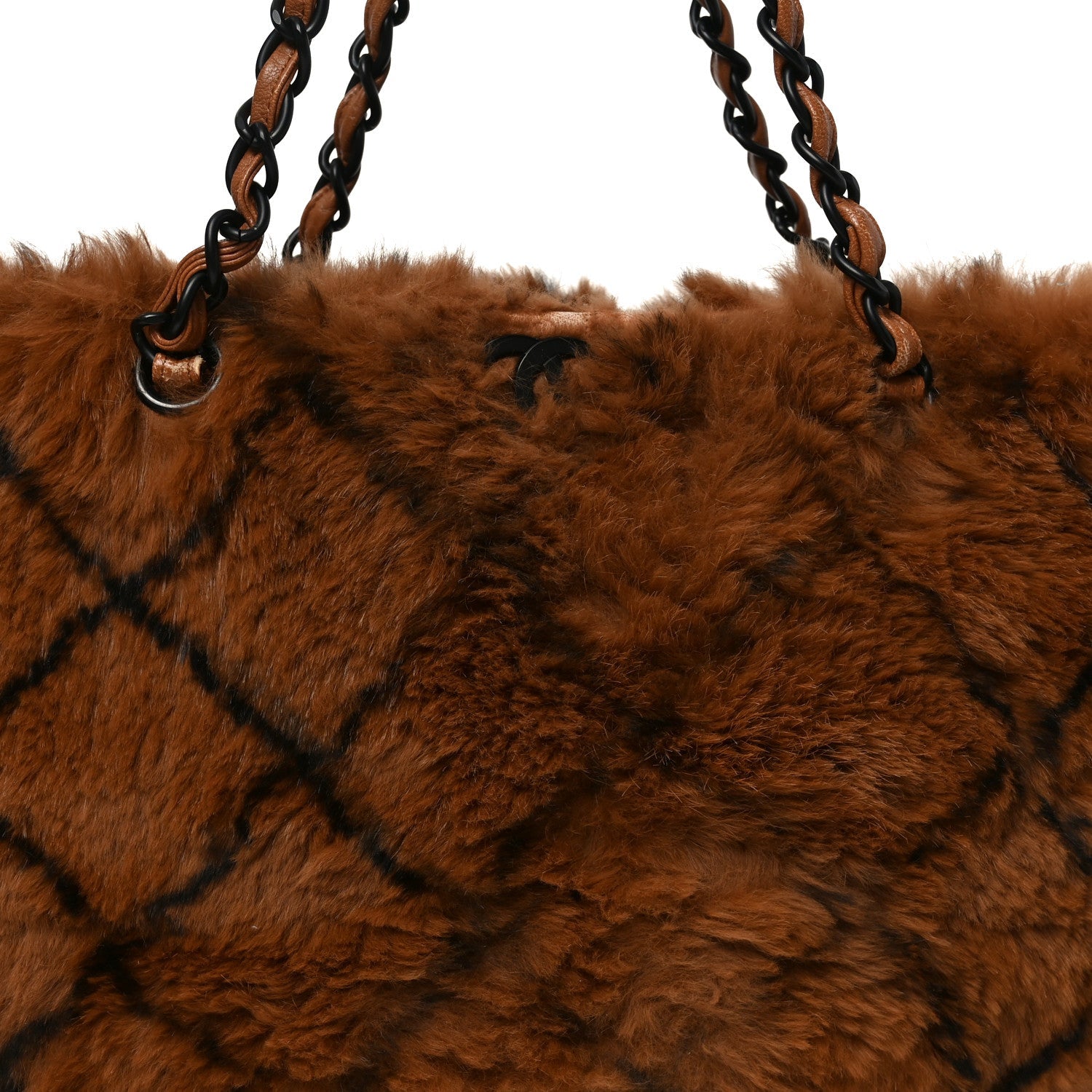 Lapin Fur Quilt Pattern Tote Brown