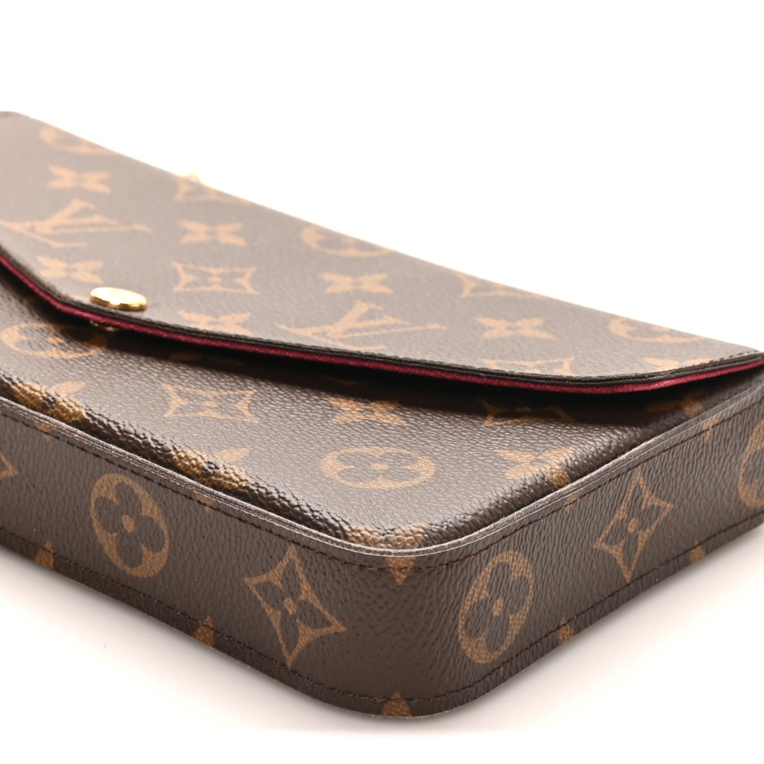 Monogram Pochette Felicie Chain Wallet Fuchsia