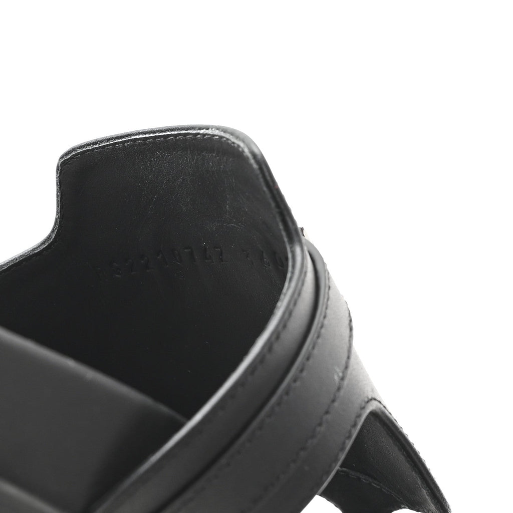 Calfskin Womens Empire Sandals 36 Black