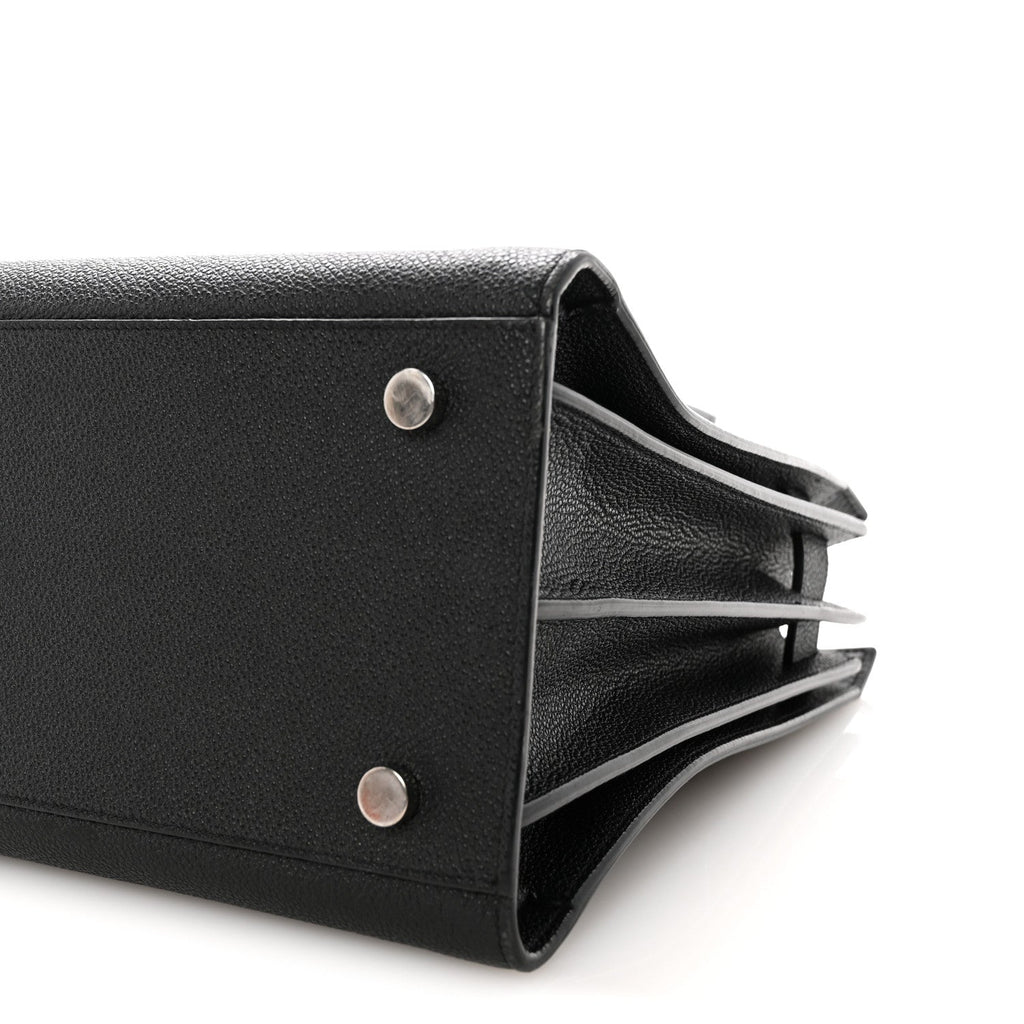 Grained Calfskin Small Sac De Jour Black