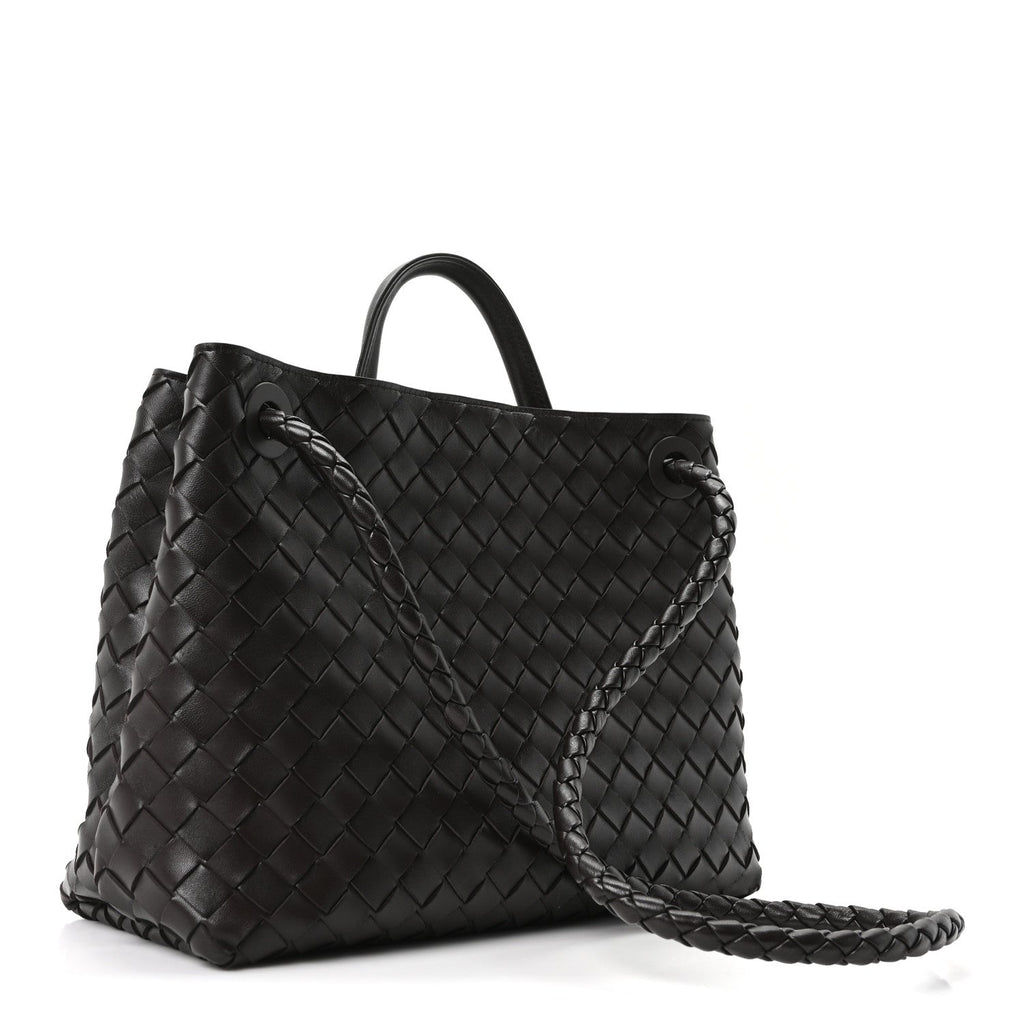 Nappa Intrecciato Medium Andiamo Shoulder Bag Fondant
