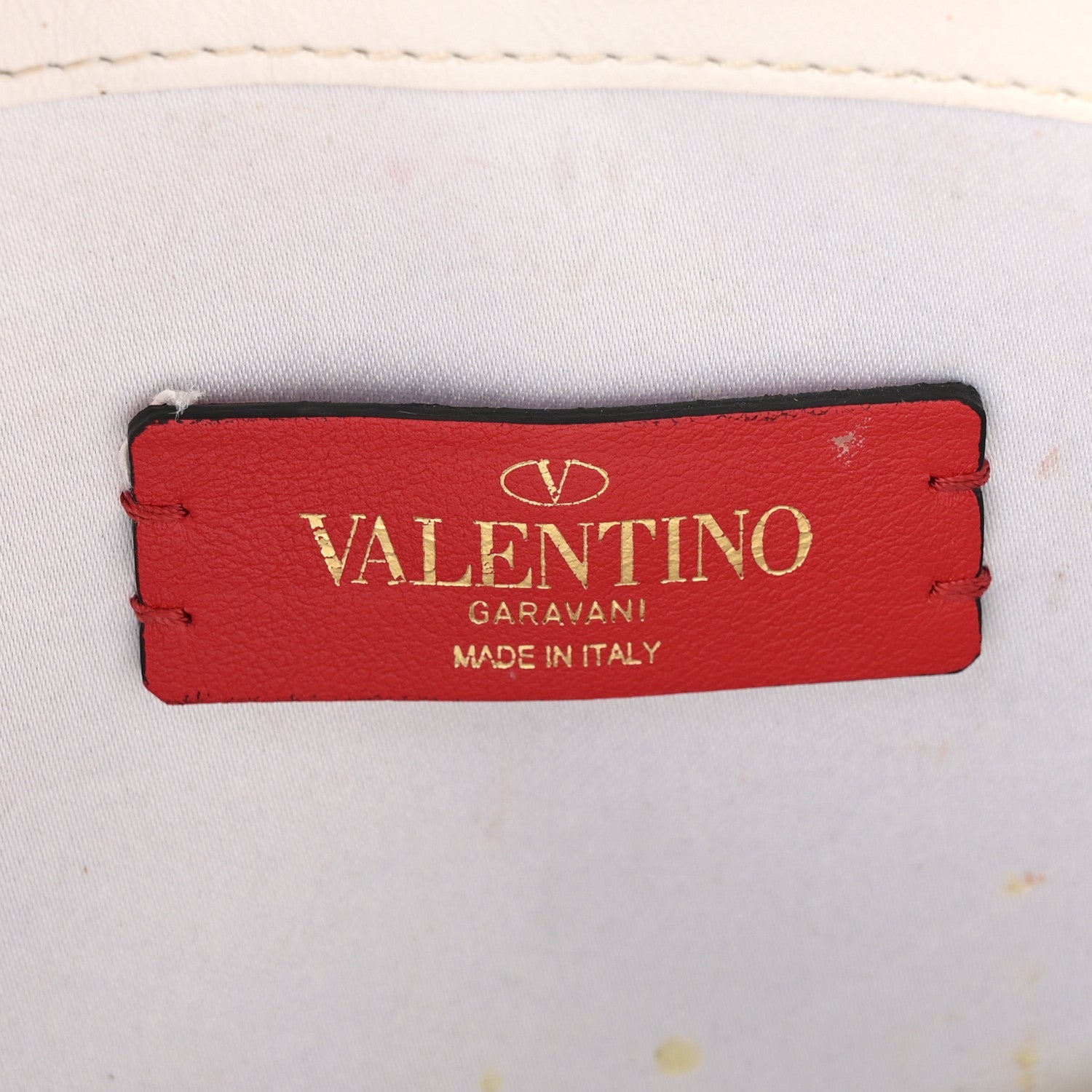 Calfskin Vlogo Envelope Clutch White