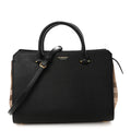 Calfskin Mega Check Small Banwell Tote Black