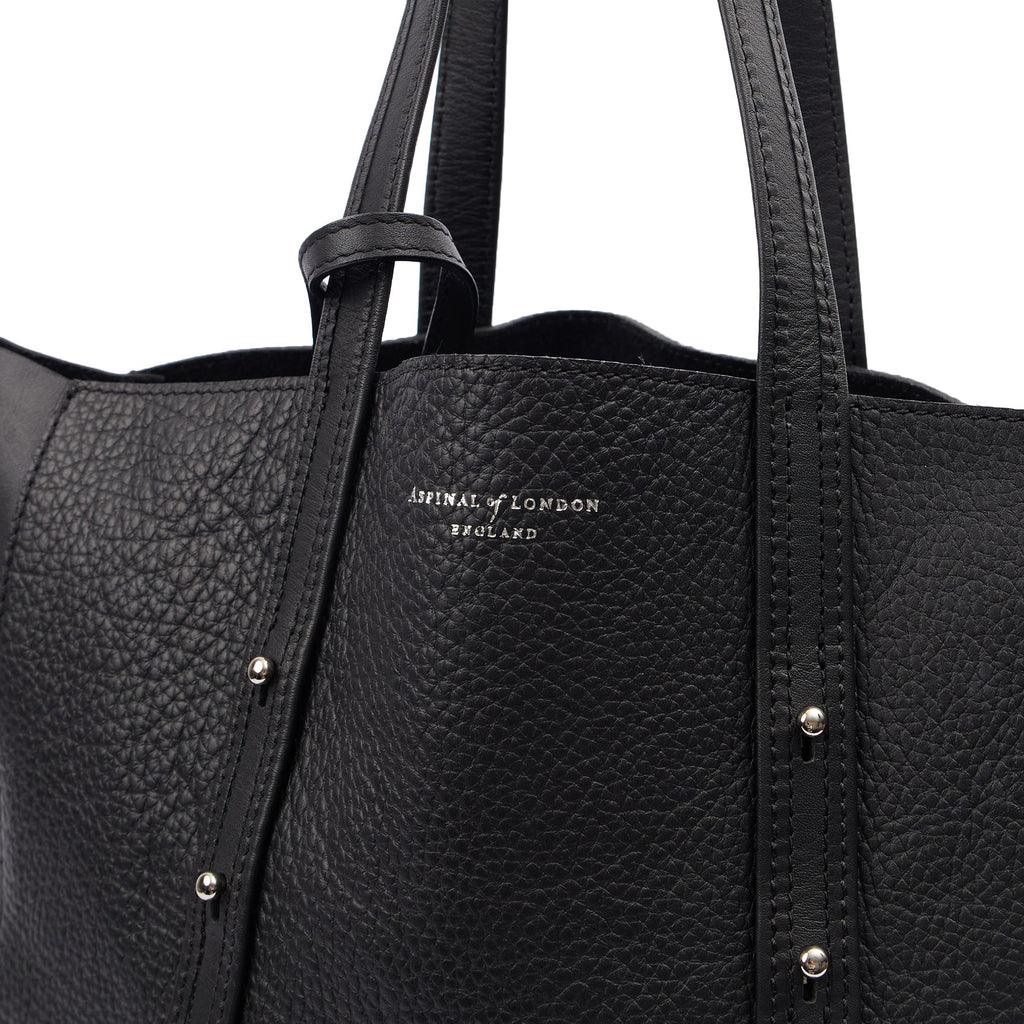 Aspinal of London Tote London Tote - Midi in Black, Leather