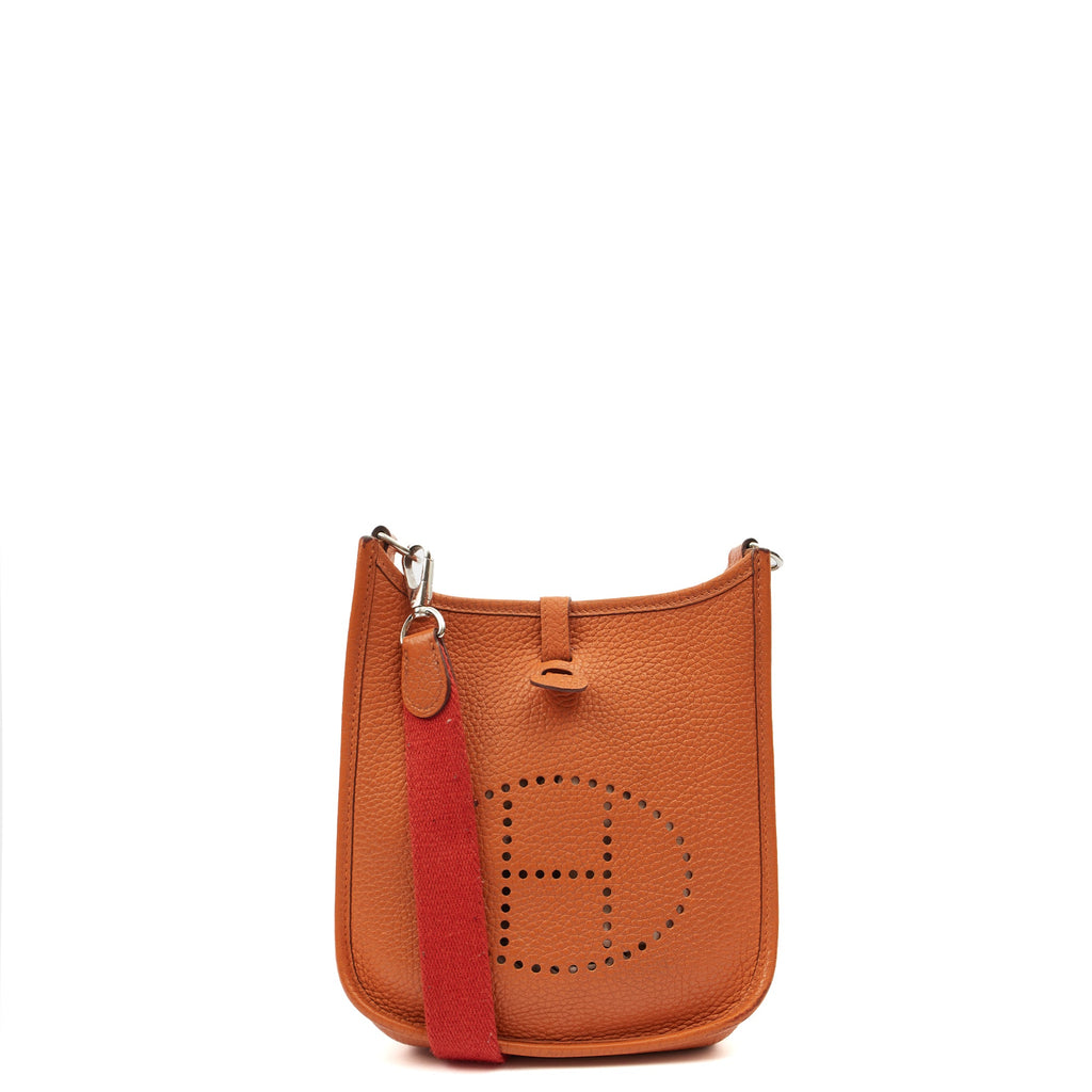 Hermes Cross Body Evelyne 16 in Classic Orange, Clemence Leather