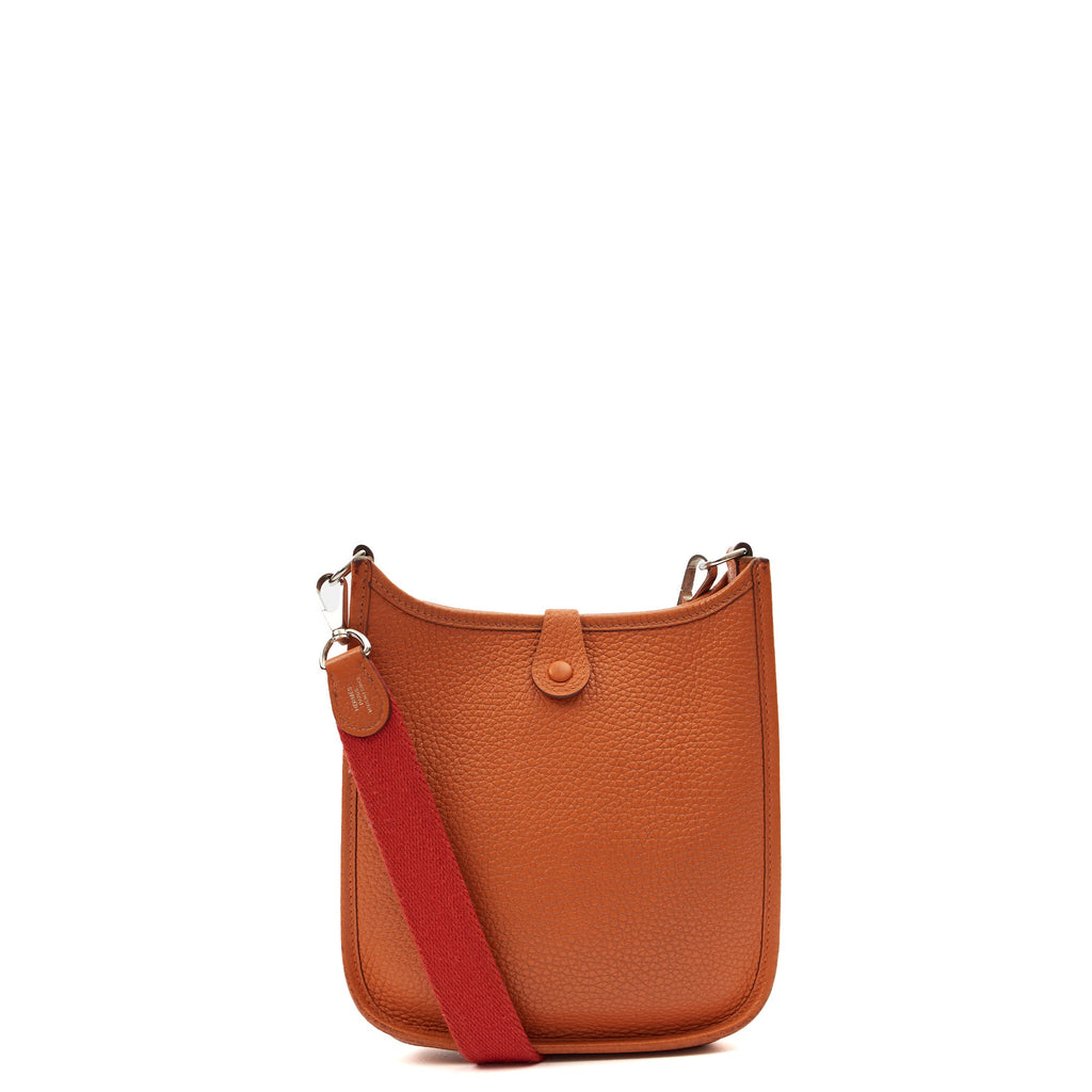 Hermes Cross Body Evelyne 16 in Classic Orange, Clemence Leather